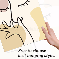Rechteck mit Gesichtsmusterpapier&nbsp;DIY-WH0634-027