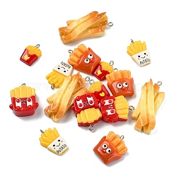 Colgantes de resina opaca 15pcs 5 colores&nbsp;RESI-YW0005-64