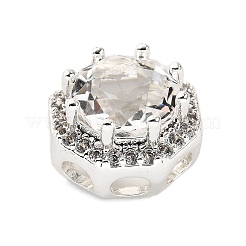 Perles de zircone cubique micro pave en Laiton&nbsp;KK-D408-11S-01A