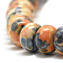 Synthetik Meer weißer Jade Perlen Stränge&nbsp;G-S257-5x10mm-12