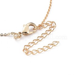 Colliers en laiton avec pendentif avec zircone cubique de micro pave&nbsp;NJEW-JN02523-M