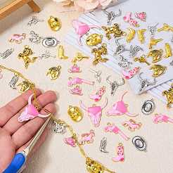 60 pz 15 stili pendenti in lega da cowboy occidentale&nbsp;FIND-SZ0019-69
