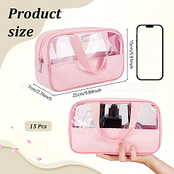 15 borsa da polso porta cosmetici con cerniera in pelle PU&nbsp;ABAG-WA0001-29B-01