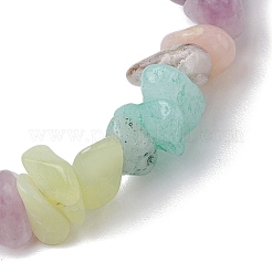 Braccialetti elastici con pietre preziose naturali per le donne&nbsp;BJEW-JB11019-01