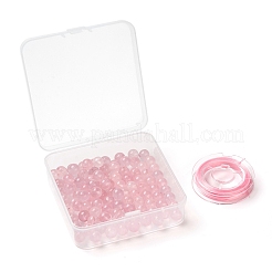 Perle rotonde in quarzo rosa naturale del Madagascar da 100 pz 8 mm&nbsp;DIY-LS0002-50
