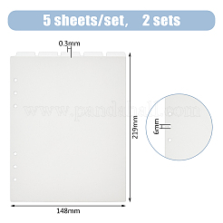 A5-Notizbuch-Trennblätter aus mattiertem Kunststoff mit Scheibeneinband&nbsp;KY-WH0046-90A
