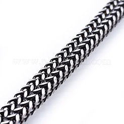 Bracciali retrò in maglia di acciaio inossidabile 304&nbsp;BJEW-L631-32AS