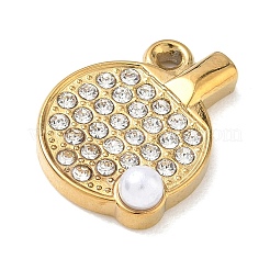 Sportlicher Schmuck aus Edelstahl 304 mit Strass- und Kunststoffperlenanhängern&nbsp;STAS-G393-04G