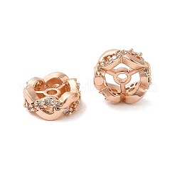 Cremagliera in ottone placcatura perline zirconi&nbsp;KK-K349-04RG