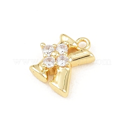 Ciondoli in ottone zirconi chiari micro pavé&nbsp;KK-Z151-18G-K