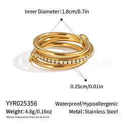 Bagues en acier inoxydable 304 pour femmes&nbsp;GN6339