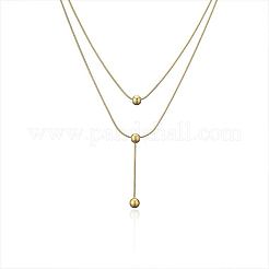 Colliers en Y à double couche en acier inoxydable 304 pour femmes&nbsp;FS-WG4AF00-02
