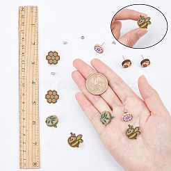 Aretes de madera natural&nbsp;EJEW-SC0001-22P