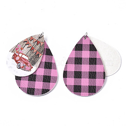 Weihnachten Thema Pu Leder große Anhänger&nbsp;FIND-R080-03