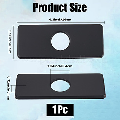 Tapas de orificios para grifos rectangulares de acero inoxidable&nbsp;STAS-WH20001-18E-EB