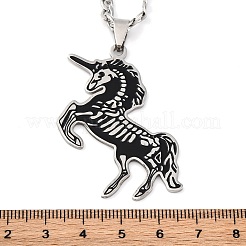 201 collane con ciondolo in acciaio inossidabile&nbsp;LS-NJEW-C066-13P