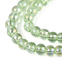 Chapelets de perles en verre transparent électrolytique&nbsp;GLAA-T032-T4mm-AB17