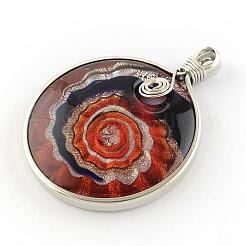 Handgefertigte Silberfolie Murano Anhänger&nbsp;FOIL-S135-01-B
