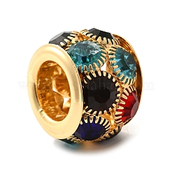 Messing Strass runde Perlen&nbsp;KK-D295-04G-01