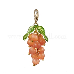 7 pendentif décoratif œil de chat raisin 7 couleurs&nbsp;HJEW-JM03023