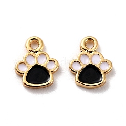 Pendentifs d'émail en laiton &nbsp;KK-P207-010G-RS