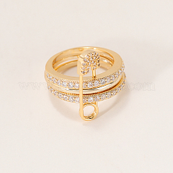 Bagues en laiton avec zircone cubique de micro pave&nbsp;FA7520-7