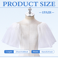 Scialle da sposa in garza di poliestere&nbsp;AJEW-WH0077-151