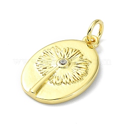 Porte micro ouvrent pendentifs zircone cubique en laiton de placage&nbsp;KK-Q810-01G