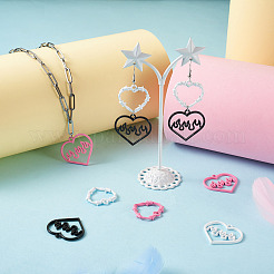 24 Stück 6 Stile Sprühlackierte Anhänger aus Zinklegierung&nbsp;FIND-PJ0001-23