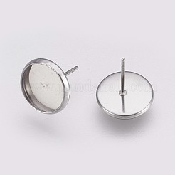 Boucles d'oreilles à tige en acier inoxydable 202 anti-ternissement&nbsp;A-STAS-I088-E-03P