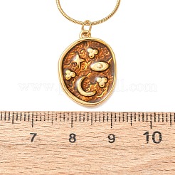 Halskette mit Anhänger aus Messing und Emaille&nbsp;KK-CBA3D94-01B-G