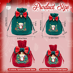 4 Stück 4 Stile Weihnachtssamt-Süßigkeiten-Apfel-Taschen&nbsp;TP-CP0001-05A