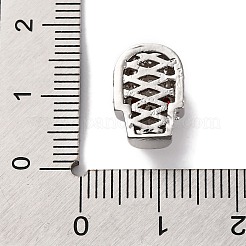 Totenkopfförmiges Gestell aus Messing mit Zirkonia-Perlen&nbsp;KK-S406-15P