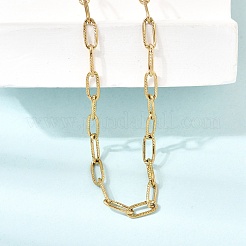 Collane a catena testurizzata a graffetta in acciaio inossidabile 304 da 4 mm per uomo e donna&nbsp;SA-CBAB767-10G