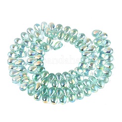 Chapelets de perles en verre transparent électrolytique&nbsp;EGLA-N057-01A-03