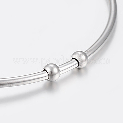 Brazaletes de acero inoxidable 304 resistentes al deslustre&nbsp;BJEW-K187-02P