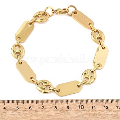 Bracelets à maillons ovales et en forme de groin de cochon en acier inoxydable 304 pour femmes&nbsp;BJEW-F527-04G