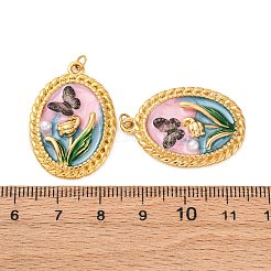 304 Edelstahl-Emaille-Anhänger&nbsp;STAS-U061-48G-03