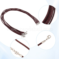 10 cordon rond en cuir tressé de 3 mm&nbsp;NCOR-CL0001-01A