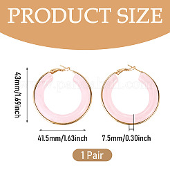 1 paire de boucles d'oreilles créoles en acier inoxydable 304&nbsp;EJEW-TA0001-89C
