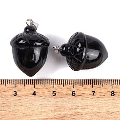 Natürlichen Obsidian Anhänger&nbsp;G-Q172-08P-02