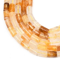 Natürlicher gelber hämatoider Quarz/goldene Heilerquarz-Perlenstränge&nbsp;G-F832-B02-01