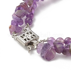Gemischte Steinsplitterperlen Reiki-Heilung mehrsträngiges Armband&nbsp;BJEW-JB07052-M