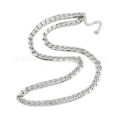 Collane con catena a maglie cubane in acciaio inossidabile 304 da 6 mm per donna&nbsp;NJEW-G177-01P