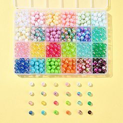 Kit di risultati per la creazione di gioielli con perline rotonde in acrilico e plastica fai da te 600 pz 24 stili&nbsp;DIY-FS0005-63