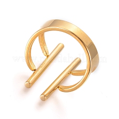 Unisex-Fingerringe aus 304 Edelstahl&nbsp;RJEW-L091-19-G-17mm