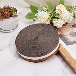 15 Yard dreifarbiges gestreiftes Polyesterband&nbsp;OCOR-WH0078-120B