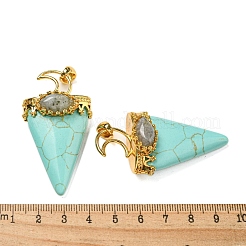 Gros pendentifs en turquoise synthétique&nbsp;G-F639-06H-G