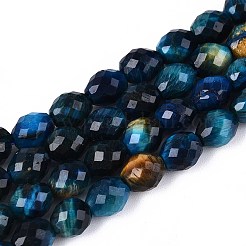 Brins de perles d'œil de tigre teintées naturellement&nbsp;G-T142-87A