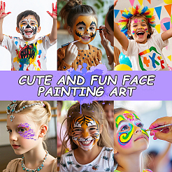 24 pièce 24 styles de pochoirs de peinture pour visage d'animal&nbsp;DIY-DO0001-03
